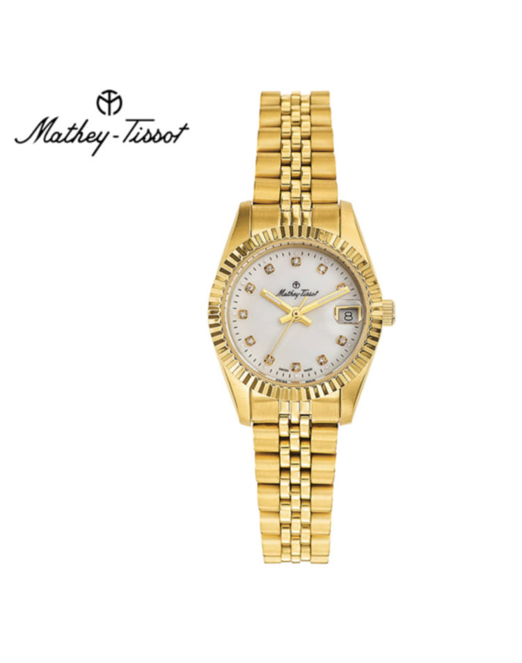 메티티솟 Mathey-Tissot 여성 메탈밴드시계 D710PI