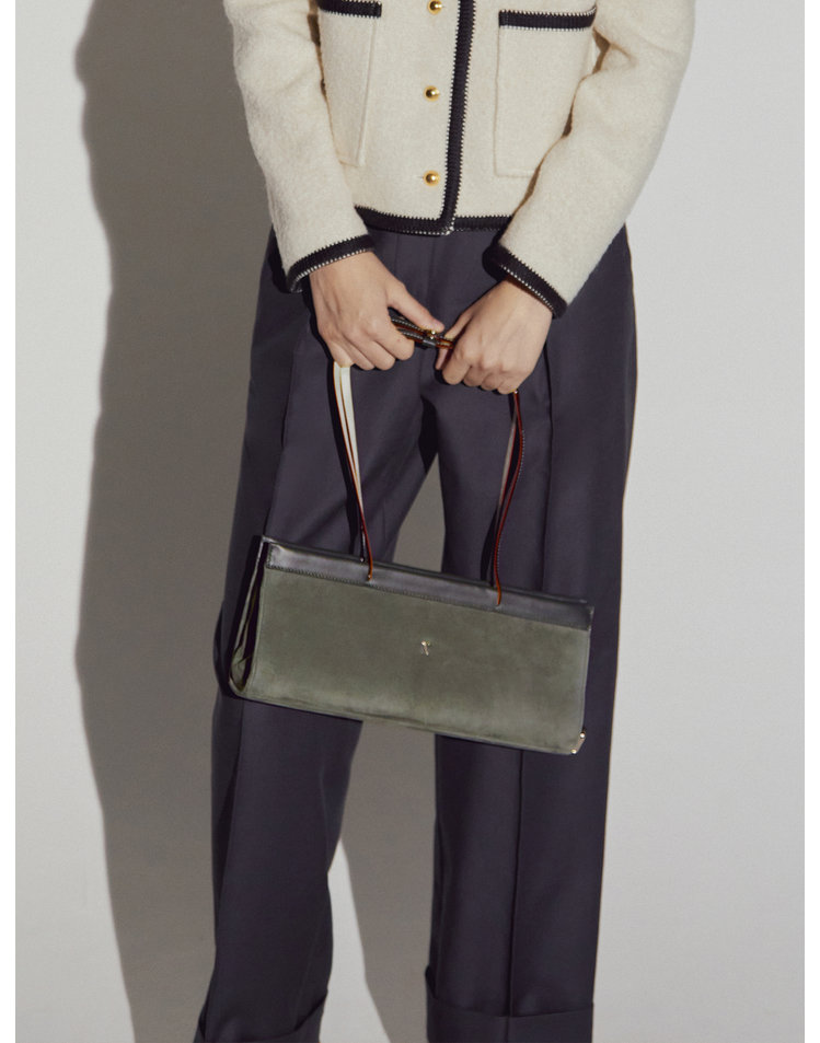 Diana Suede Shoulder Bag S Khaki