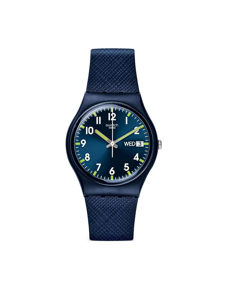 스와치 SO28N702 CLASSIC SIR BLUE 공용 우레탄시계