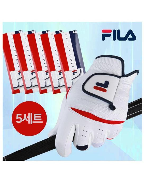 휠라코리아 FL 3301 남성 합피 골프장갑 1장 5세트