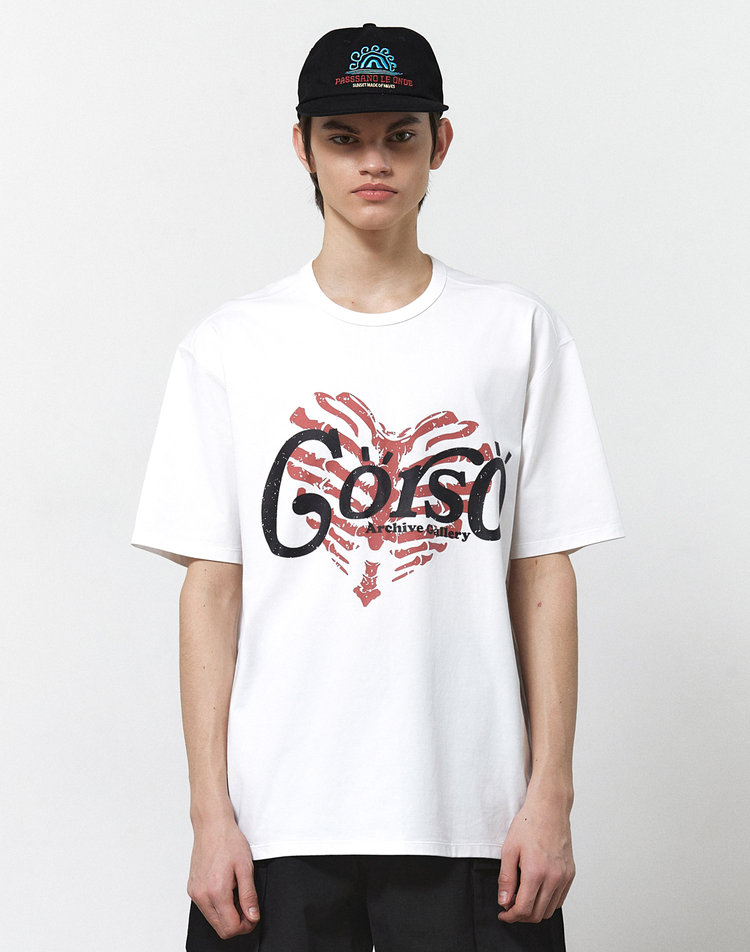 CORSO BONE HEART 반팔 티셔츠 화이트(IETS5E412WT)