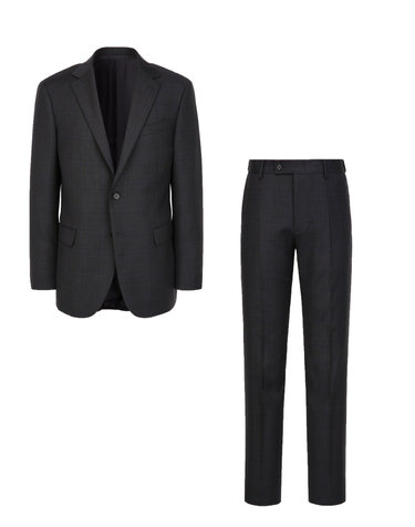 차콜 《Tech Tailoring》E.Zegna 쉐도우 패턴 수트 셋업