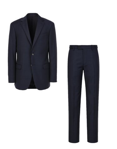 다크네이비《Tech Tailoring》E.Zegna 쉐도우 패턴 수트 셋업