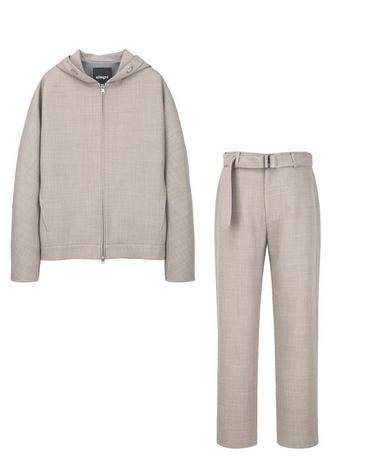 베이지《Fall Wool Blended》핸드메이드 후디 세트