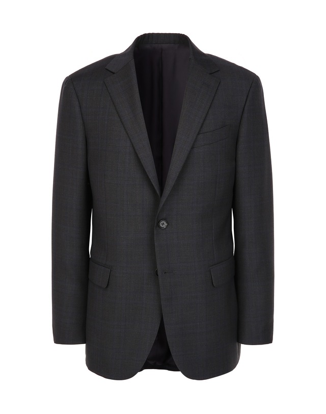 알레그리 차콜 《Tech Tailoring》E.Zegna 쉐도우 패턴 수트 셋업 차콜 그레이 착용컷