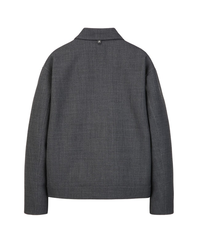 알레그리 챠콜 《Fall Wool Blended》핸드메이드 블루종 팬츠 세트 차콜 그레이 착용컷