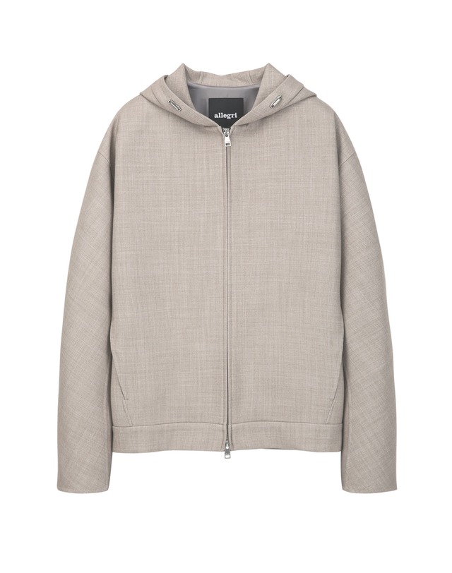 알레그리 베이지《Fall Wool Blended》핸드메이드 후디 세트 착용컷