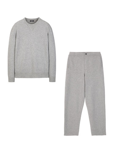 [SET] 그레이《SilkRay Sweat》맨투맨 스웨터 & 컴포트 스웨터 