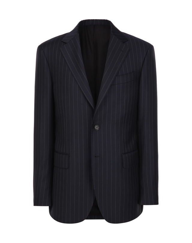 알레그리 다크네이비 E.ZEGNA《Modern TAILORING》 Pinstripe 수트 셋업 진한 네이비 착용컷