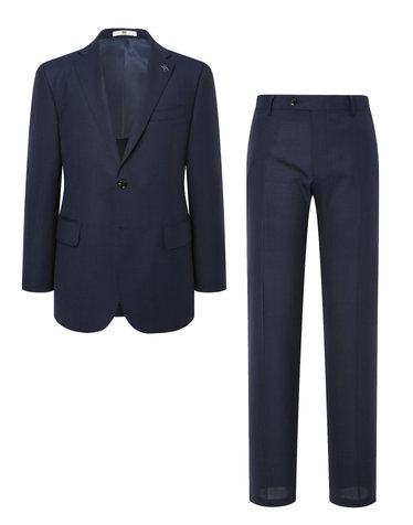 [ZEGNA] 모헤어 네이비 마이크로 수트