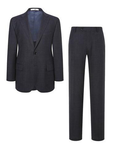 [LORO PIANA 원단] 울엘라 다크네이비 체크 수트