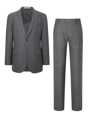 [ZEGNA] 실크블렌드 라이트그레이 경량 체크 수트