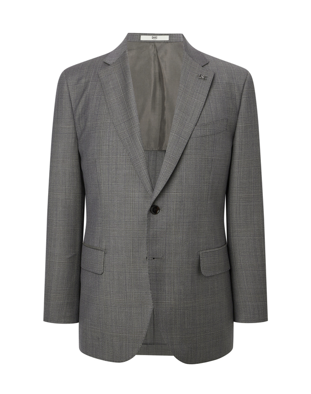 닥스 남성 세트 [LORO PIANA 원단] TROPICAL 베이지 체크 수트 착용컷