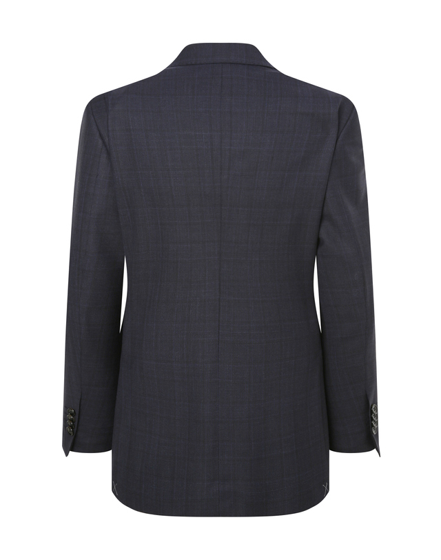 닥스 남성 세트 [LORO PIANA 원단] 울엘라 다크네이비 체크 수트 진한 네이비 착용컷