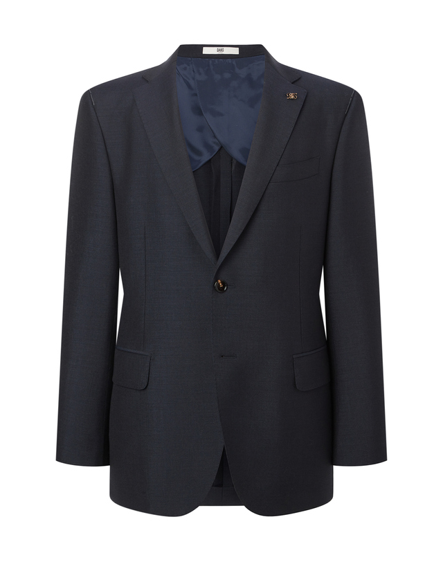 닥스 남성 세트 [DORMEUIL] 모헤어 네이비 솔리드 수트 착용컷