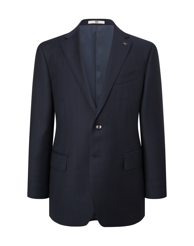 닥스 남성 세트 [ZEGNA] 네이비 쉐도우체크 수트 착용컷