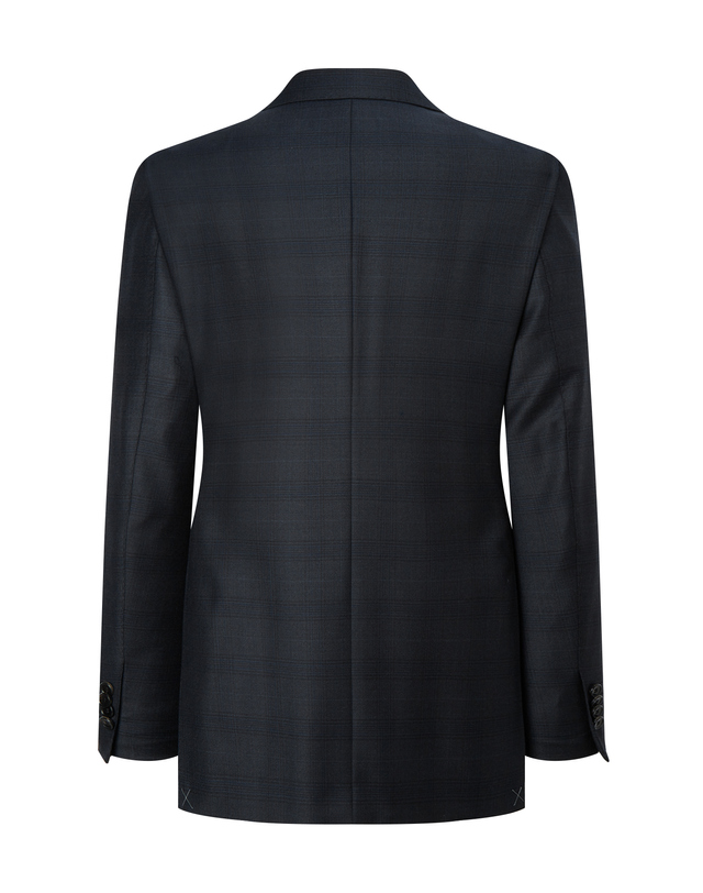 닥스 남성 세트 [ZEGNA] 그레이 쉐도우체크 수트 착용컷