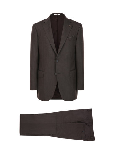 [BRITAIN][ZEGNA] 다크 브라운 ELECTA 헤링본 스트라이프 수트