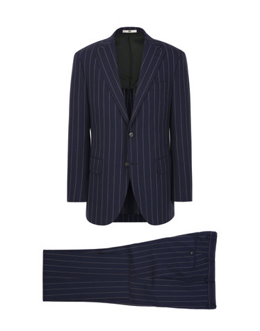 [CERRUTI] 네이비 울100% 스트라이프 수트