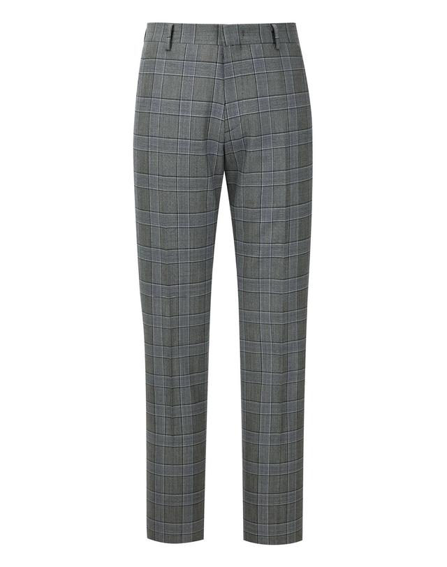 블루 라운지 세트 [BOND FIT] 그레이 글렌체크 패턴 울 혼방 수트 착용컷