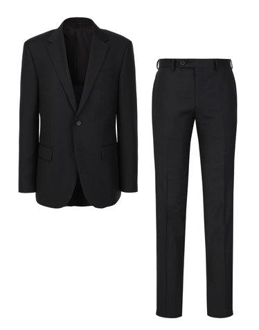 [SET] [E.ZEGNA 원단] 시그니처 솔리드 수트 셋업 - 블랙