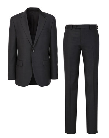 [SET] [E.ZEGNA 원단] 시그니처 솔리드 수트 셋업 - 다크그레이