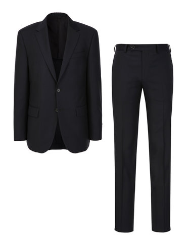 [SET] [E.ZEGNA 원단] 시그니처 솔리드 수트 셋업 - 다크네이비
