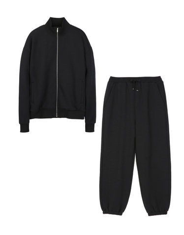 [SET] [NEW YORK SWEAT] UrbanShell 트랙집업 & 와이드핏 조거팬츠 셋업 - 블랙