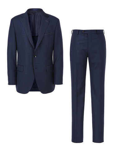 [SET][ZEGNA] 네이비 체크 울 수트 셋업