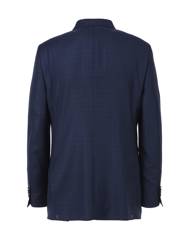 마에스트로 세트 [SET][ZEGNA] 네이비 체크 울 수트 셋업 착용컷