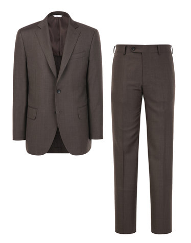 [MILANO][ZEGNA TROFEO] 다크브라운 울 솔리드 수트