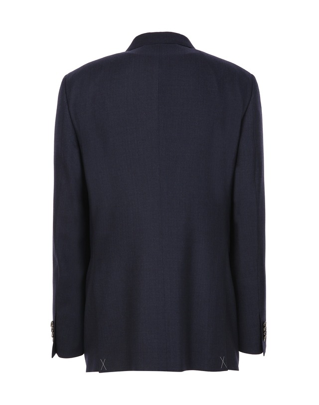 마에스트로 세트 [MILANO][ZEGNA] 네이비 울실크 밀드 마이크로 패턴 수트 착용컷