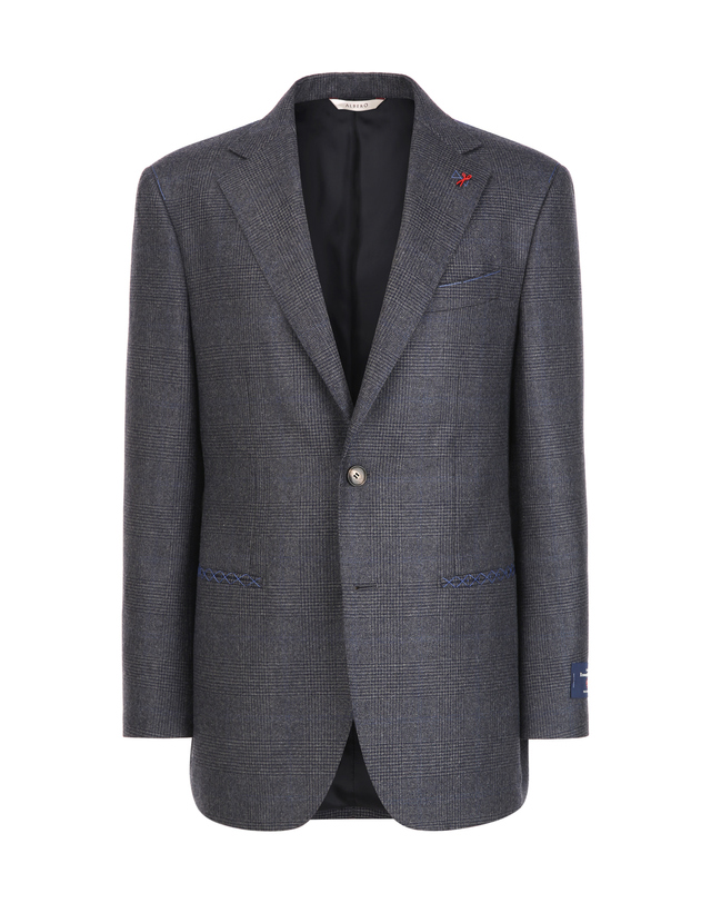 마에스트로 세트 [SET] [COMFORT][ZEGNA] 다크그레이 캐시미어 글랜 체크 수트셋업 진한 그레이 상세