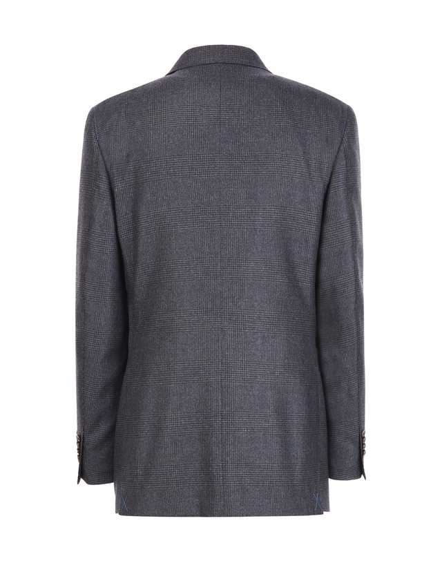 마에스트로 세트 [SET] [COMFORT][ZEGNA] 다크그레이 캐시미어 글랜 체크 수트셋업 진한 그레이 상세