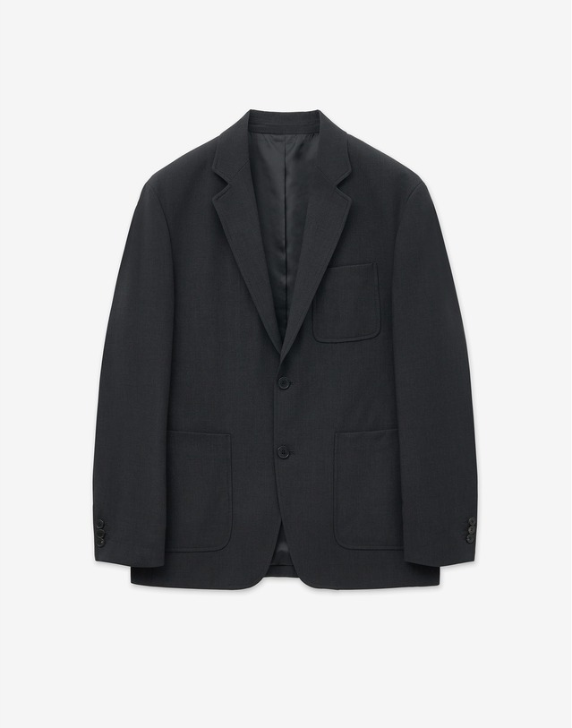 티엔지티 세트 Wool Blend Comfort Suit Set-up (Dark Grey) 차콜 그레이 착용컷