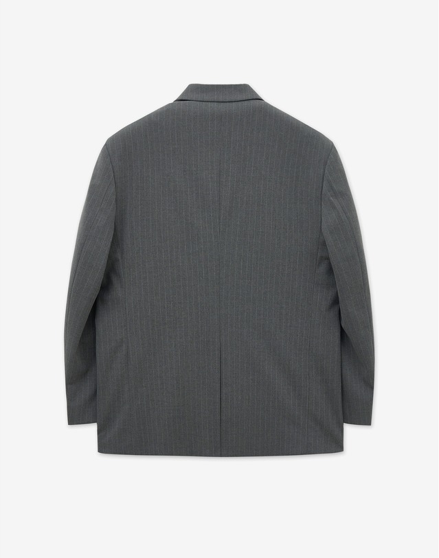티엔지티 세트 Pin Stripe Double Breasted Suit Set-up (Grey) 그레이 착용컷