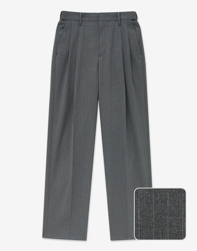 티엔지티 세트 Pin Stripe Double Breasted Suit Set-up (Grey) 그레이 상세