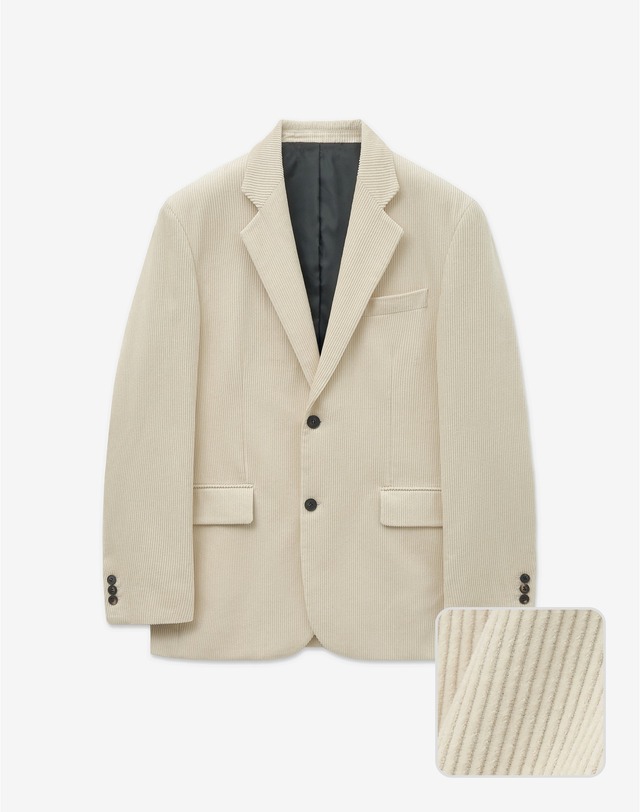 티엔지티 세트 Corduroy Suit Set-up (Cream) 크림 착용컷