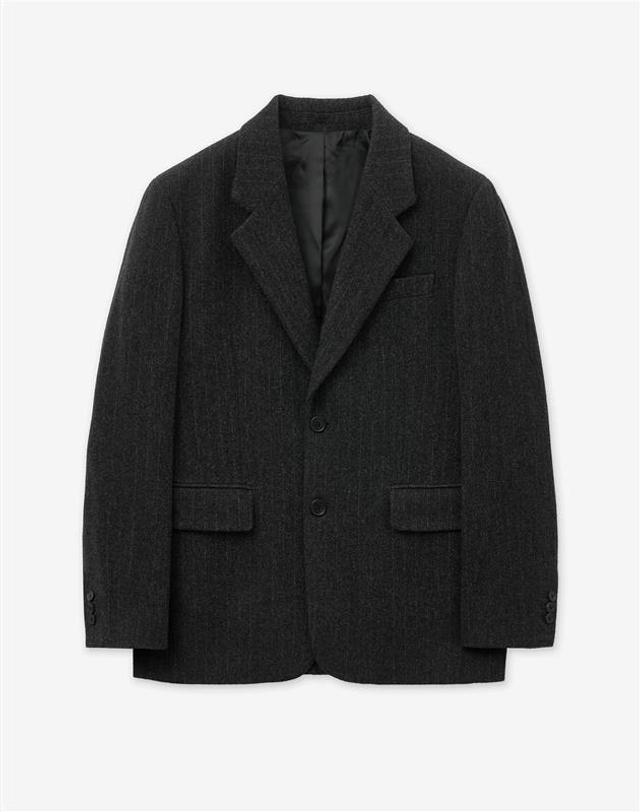 티엔지티 세트 Pin-stripe Wool Single Suit Set-up (Grey) 그레이 착용컷