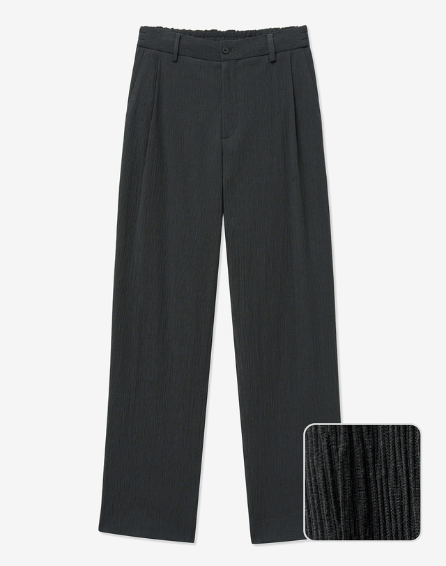 티엔지티 세트 Seersucker Loose & Tapered FIt Set-up (Grey) 그레이 착용컷