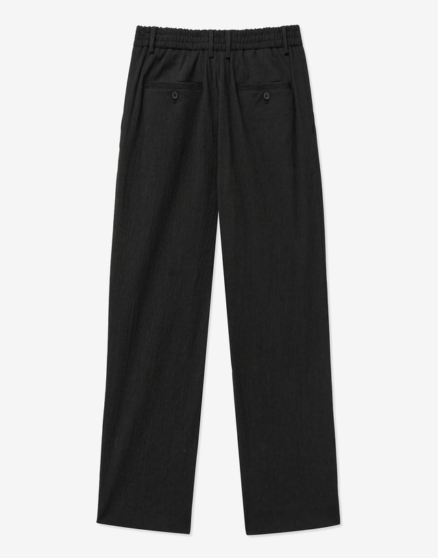 티엔지티 세트 Kinoshita Seersucker Shirts & Tapered Pants Set-up (Black) 블랙 상세