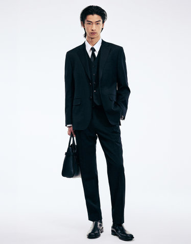 Classic 3-piece Wool Suit (Black)