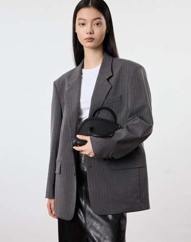 Pin-Stripe Structure Single Jacket (Grey)