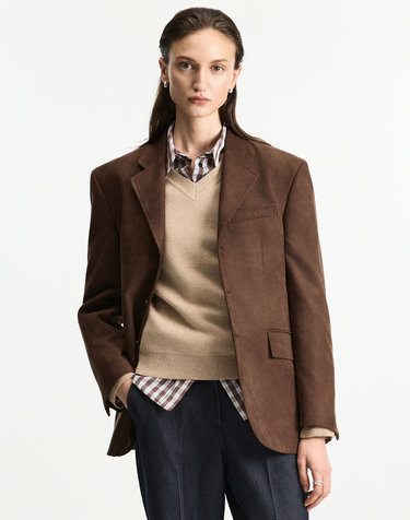 Faux Suede Jacket (Brown)