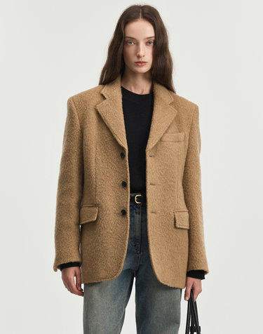 Alpaca-Blend Jacket (Beige)