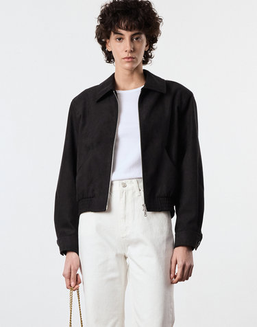 Faux Suede Jumper (Black)