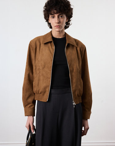 Faux Suede Jumper (Camel Brown)