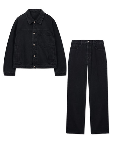 Type-1 & Straight-Fit Denim Set Up (Black)