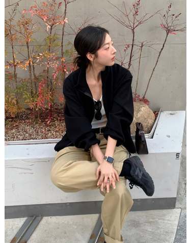 Oversized Fleece Jumper (Black)