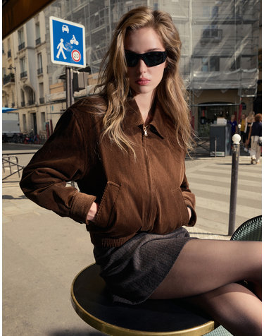 Corduroy Swing-Top (Brown)